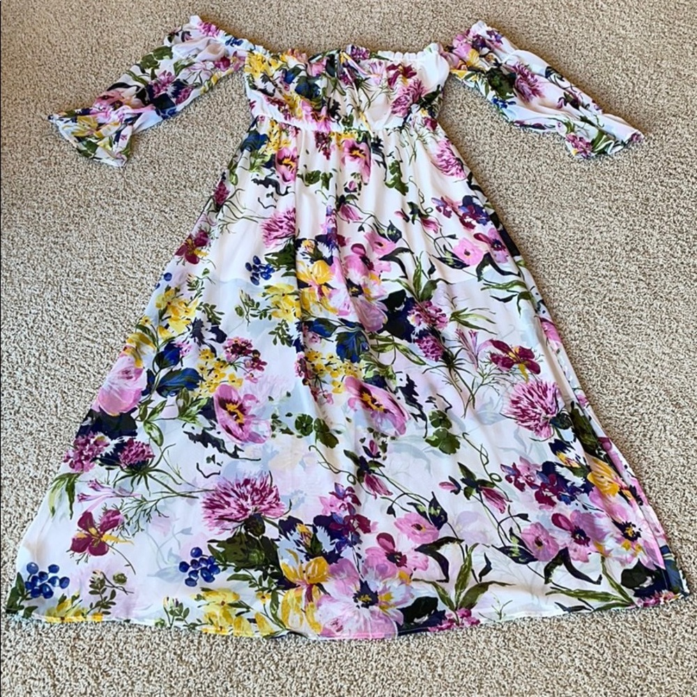 NWOT 1X Maxi Floral Dress